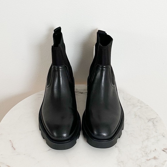 ASH NWT Mastro Leather Pull-On Lug Sole Chelsea Boots EU 40 US 10 - Picture 4 of 7